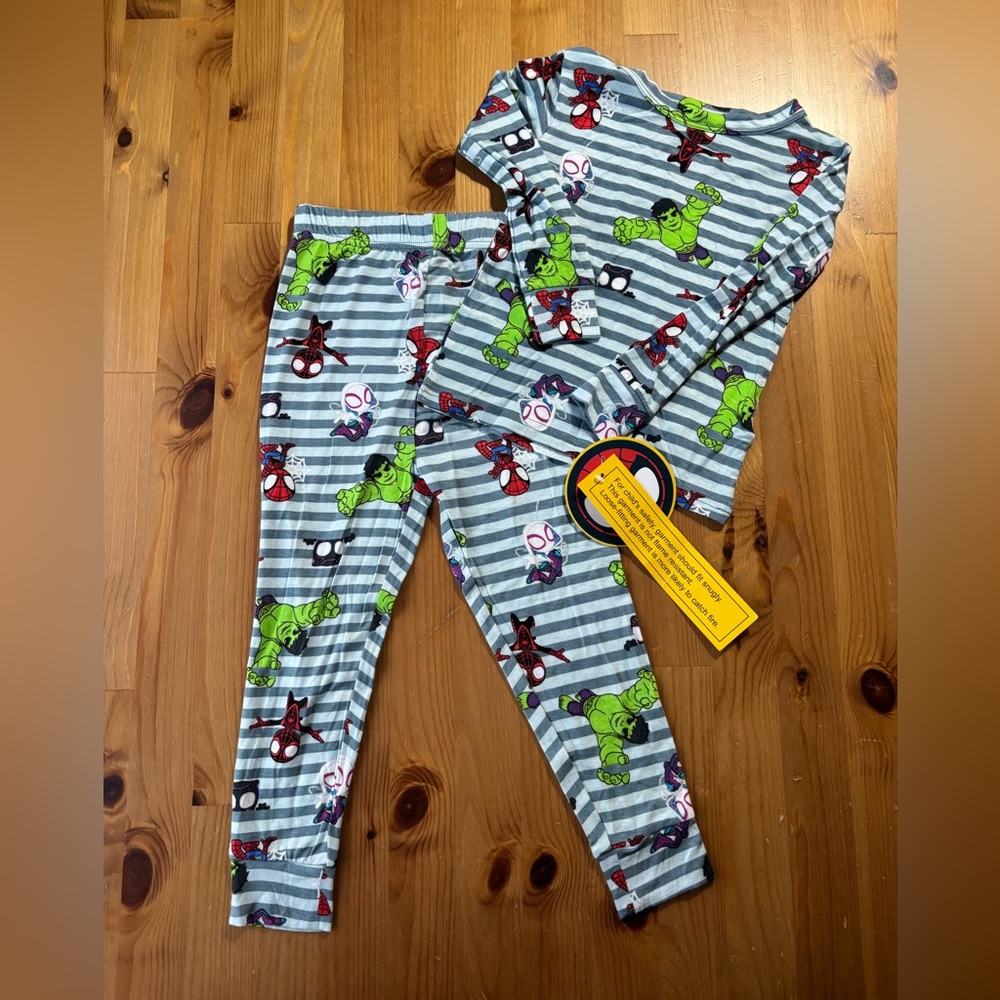 Toddler Viscose Marvel Spidey And Amazing‎ Friends 2pc PJ Set NWT Size 3T